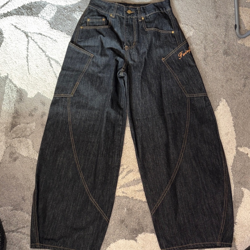 Wide Leg Black Jeans